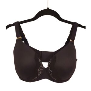 Soma Embraceable Full Coverage Black Heather Lace Underwire Bra Size 36DDD